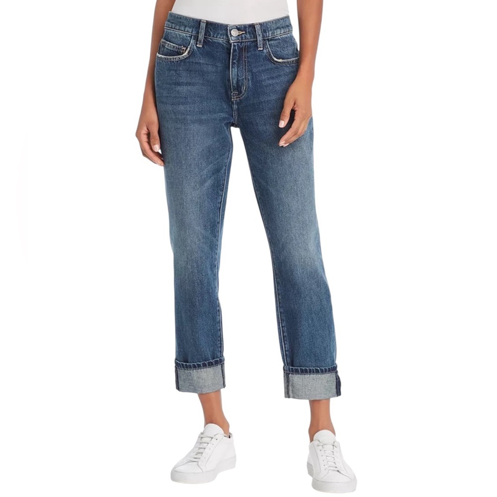 Current Elliott The Fling Cropped Boyfriend Jeans Size 25